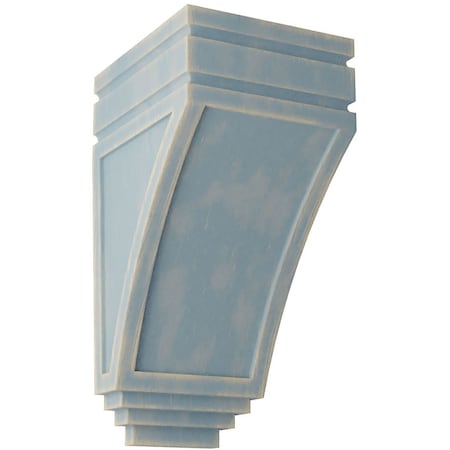 Ekena Millwork 5"W x 6"D x 10 1/2"H Medium San Juan Wood Vintage Decor Corbel, Driftwood Blue CORWD05X06X10SJBU
